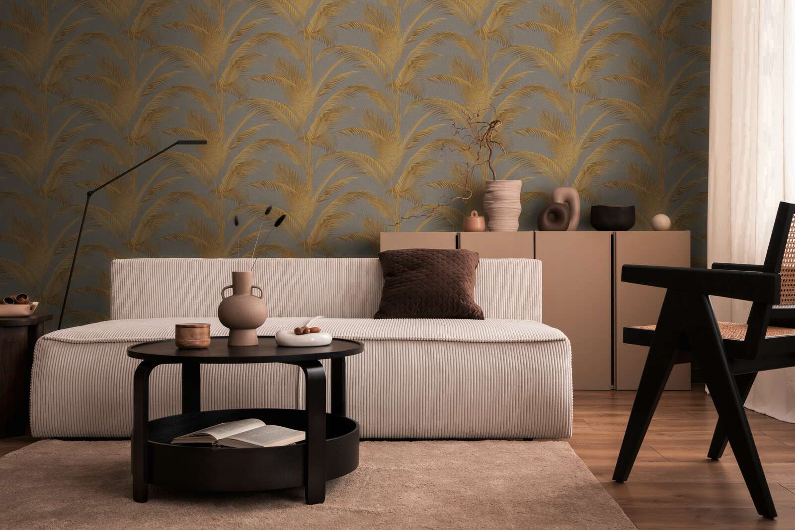 The Palm Oasis | Earthy Brown & Shimmering Gold Luxe