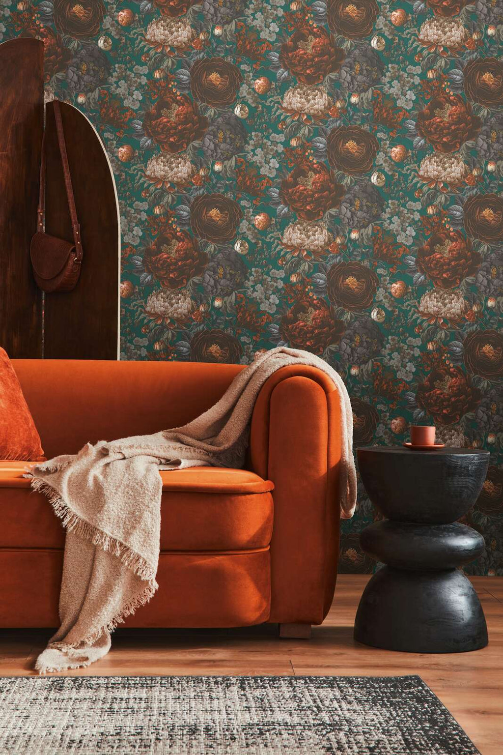 The Floral Oasis | Teal, Orange & Earthy Cream Luxe