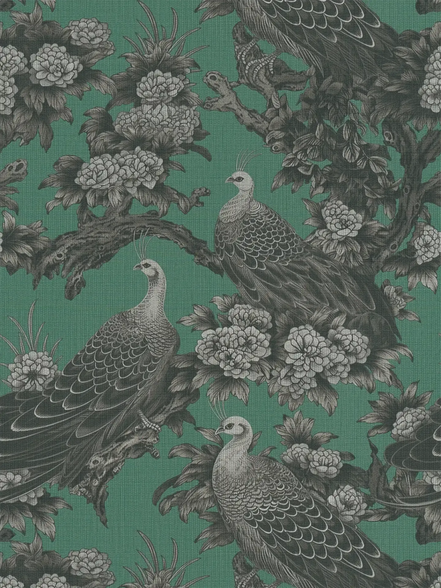 The Peacock Oasis | Enigmatic Green & Soft Grey Luxe