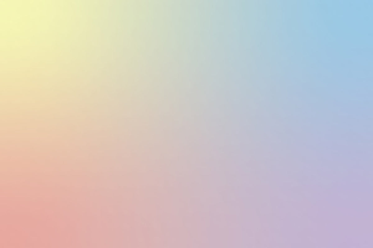 Full artwork view of The Aurora Wash mural in sorbet rainbow, showing soft colour gradient