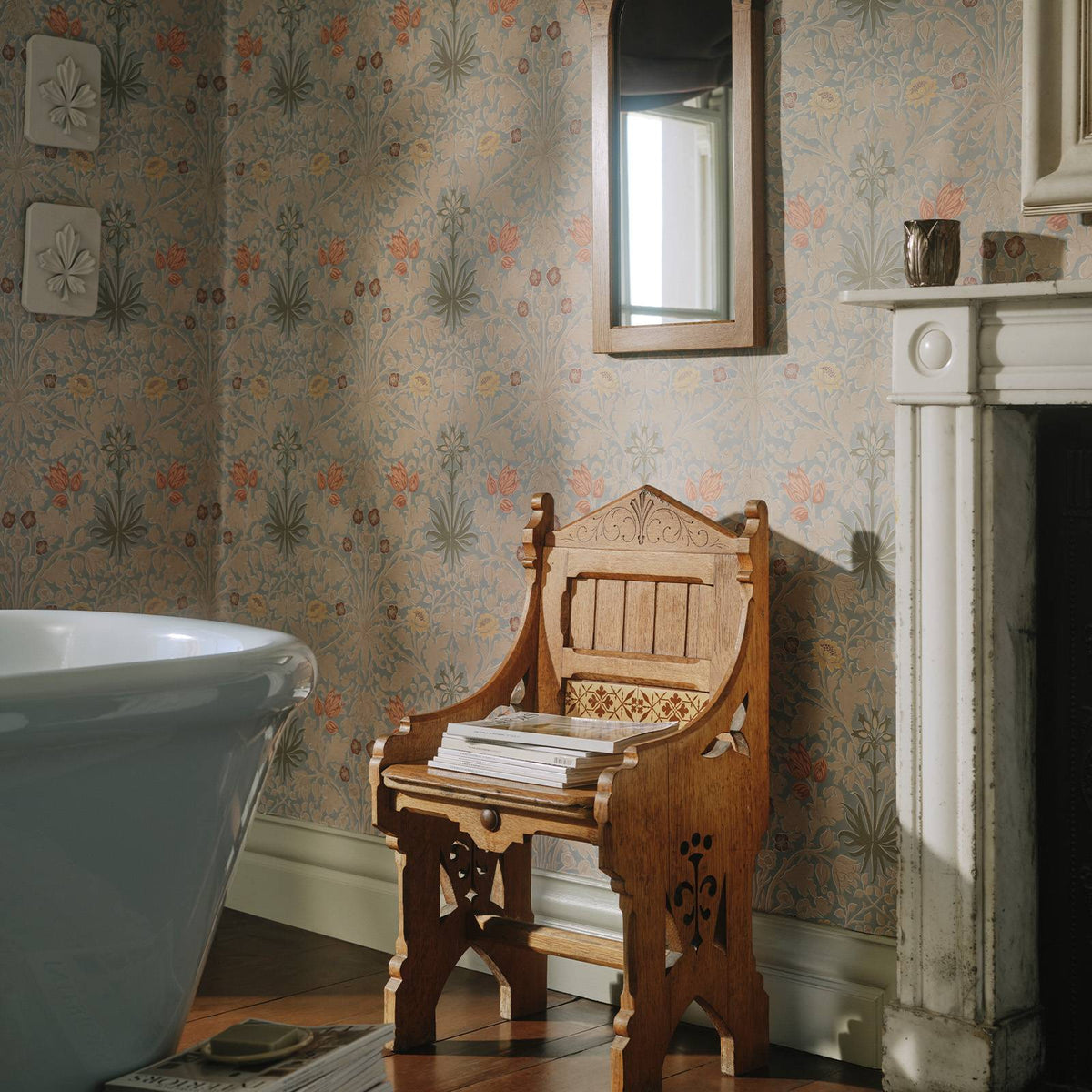 The Bellflower Study | Byzantine Gold Luxe — hung-wall roomshot