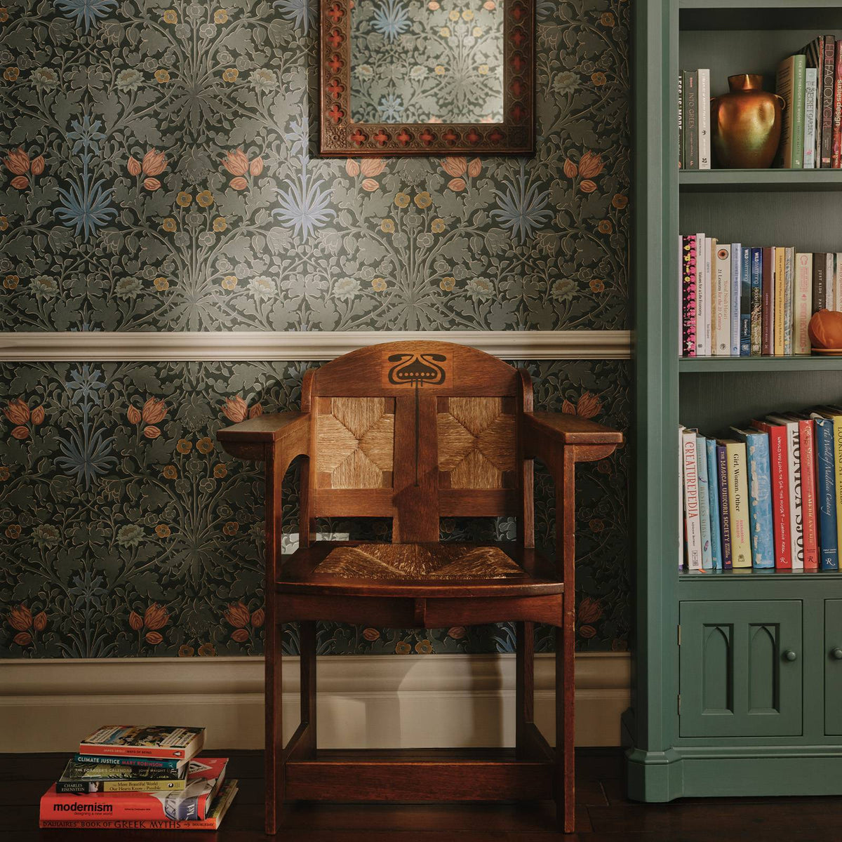 The Bellflower Study | Chartreuse Luxe — hung-wall roomshot