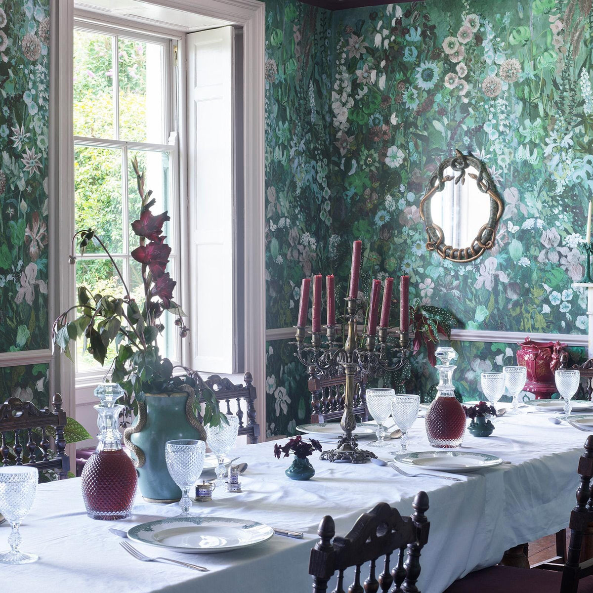 The Bloom Arcade | Leaf Green Luxe — hung-wall roomshot