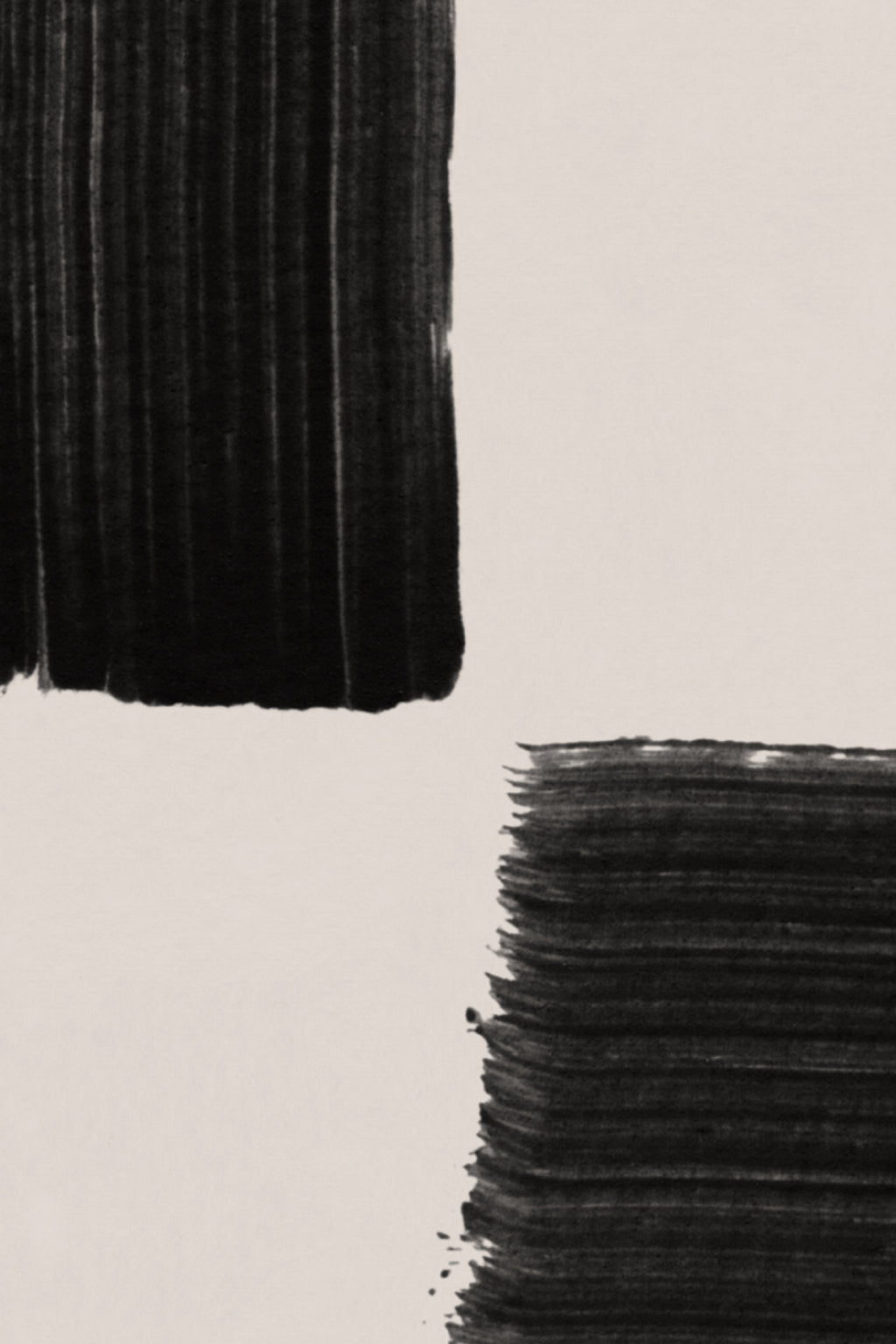 Close-up of The Brushstroke Chequer wallpaper in onyx and beige showing the hand-painted chequerboard in detail