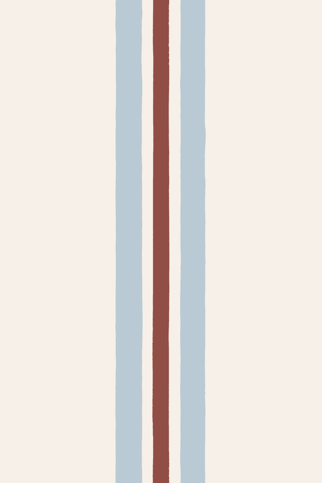 Close-up of The Draughtsman Stripe wallpaper in sky blue showing the fine contrast stripes in detail