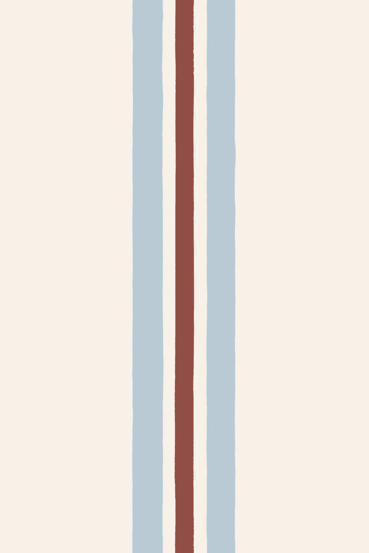 Close-up of The Draughtsman Stripe wallpaper in sky blue showing the fine contrast stripes in detail