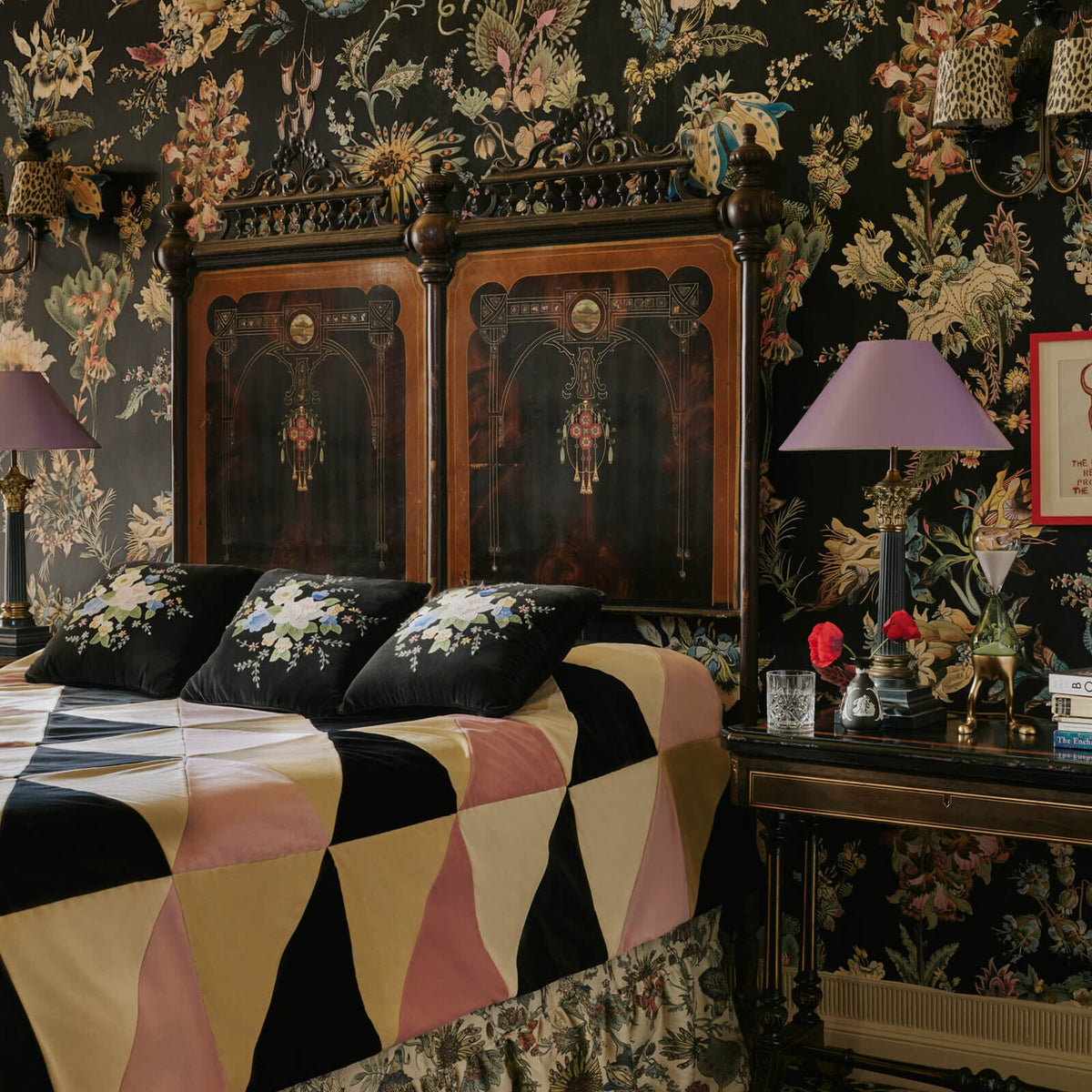 The Dream Flora | Noir Luxe — hung-wall roomshot