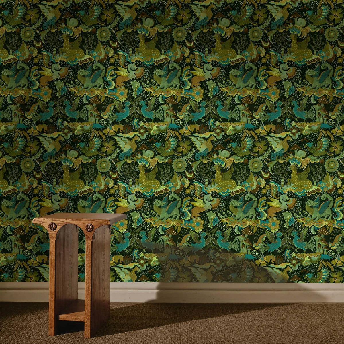 The Dream Parade | Emerald Green Luxe — hung-wall roomshot