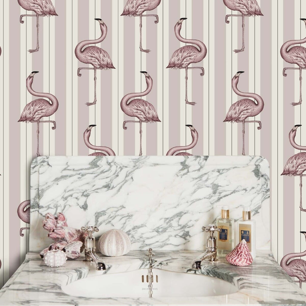 The Flamingo Wing | Macaroon Pink Luxe — hung-wall roomshot