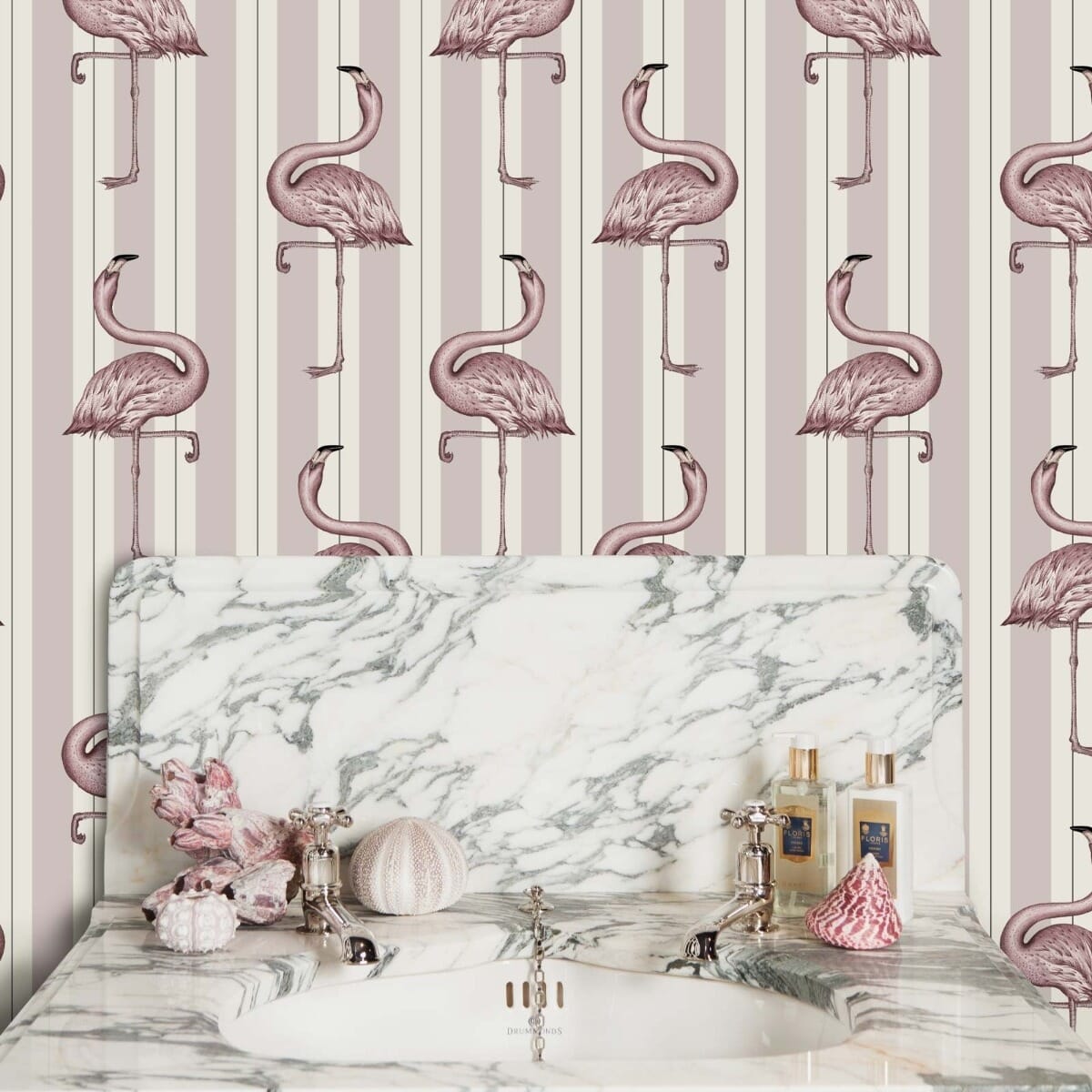 The Flamingo Wing | Macaroon Pink Luxe — hung-wall roomshot
