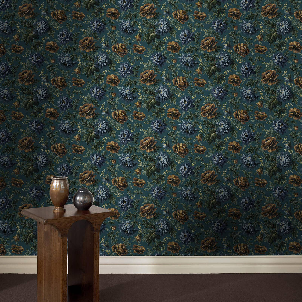 The Gaze Salon | Petrol Blue Luxe — hung-wall roomshot