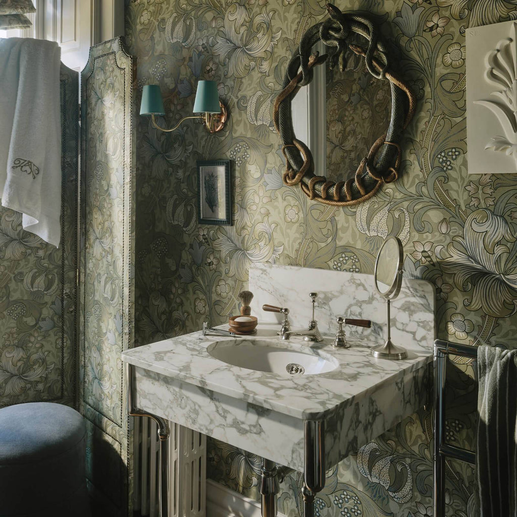The Gilded Petal | Apple Green Luxe — hung-wall roomshot