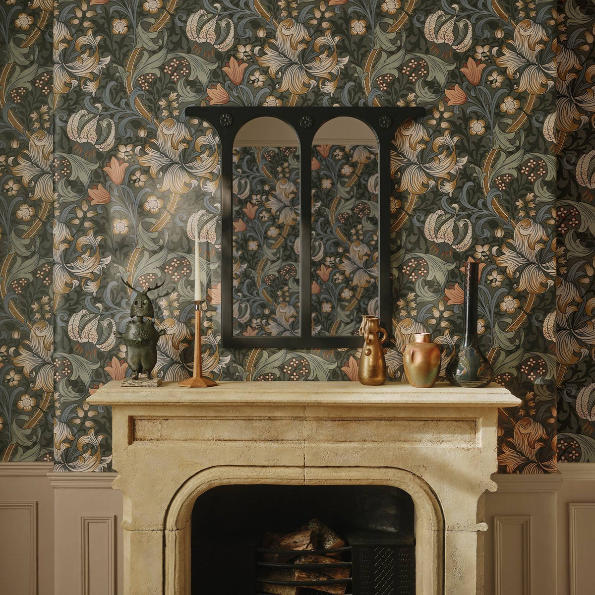 The Gilded Petal | Chartreuse Luxe — hung-wall roomshot