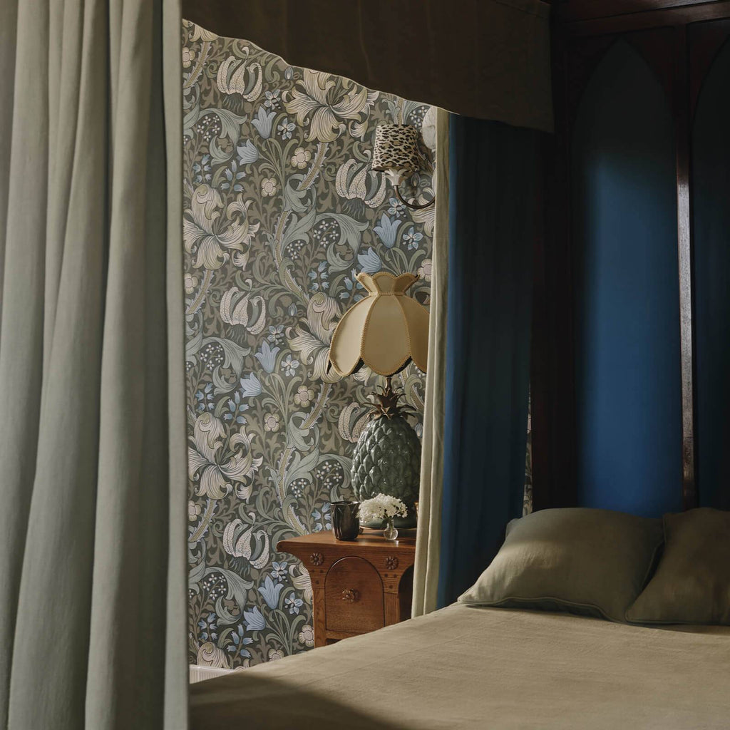 The Gilded Petal | Leaf Green Luxe — hung-wall roomshot