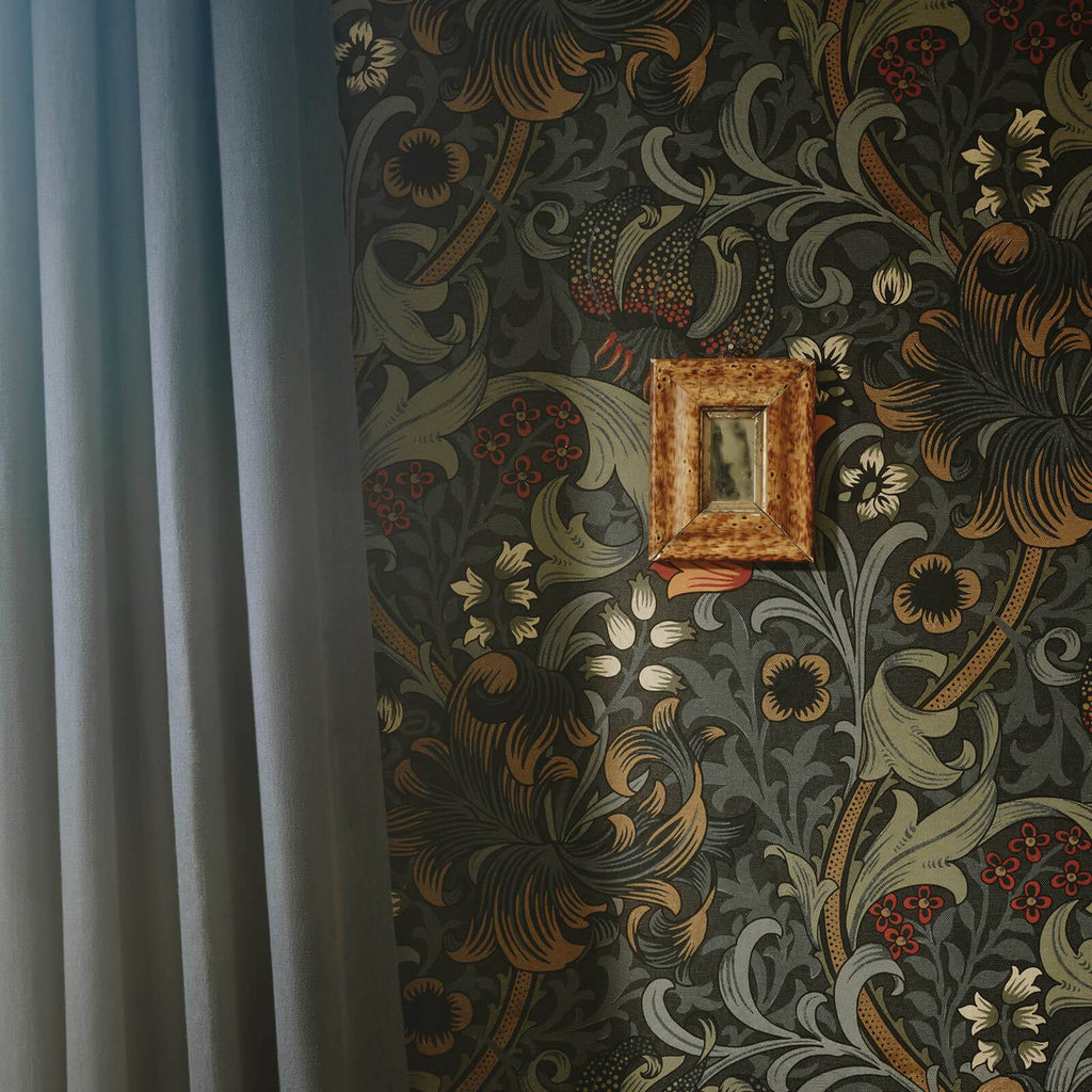 The Gilded Petal | Midnight Blue Luxe — hung-wall roomshot