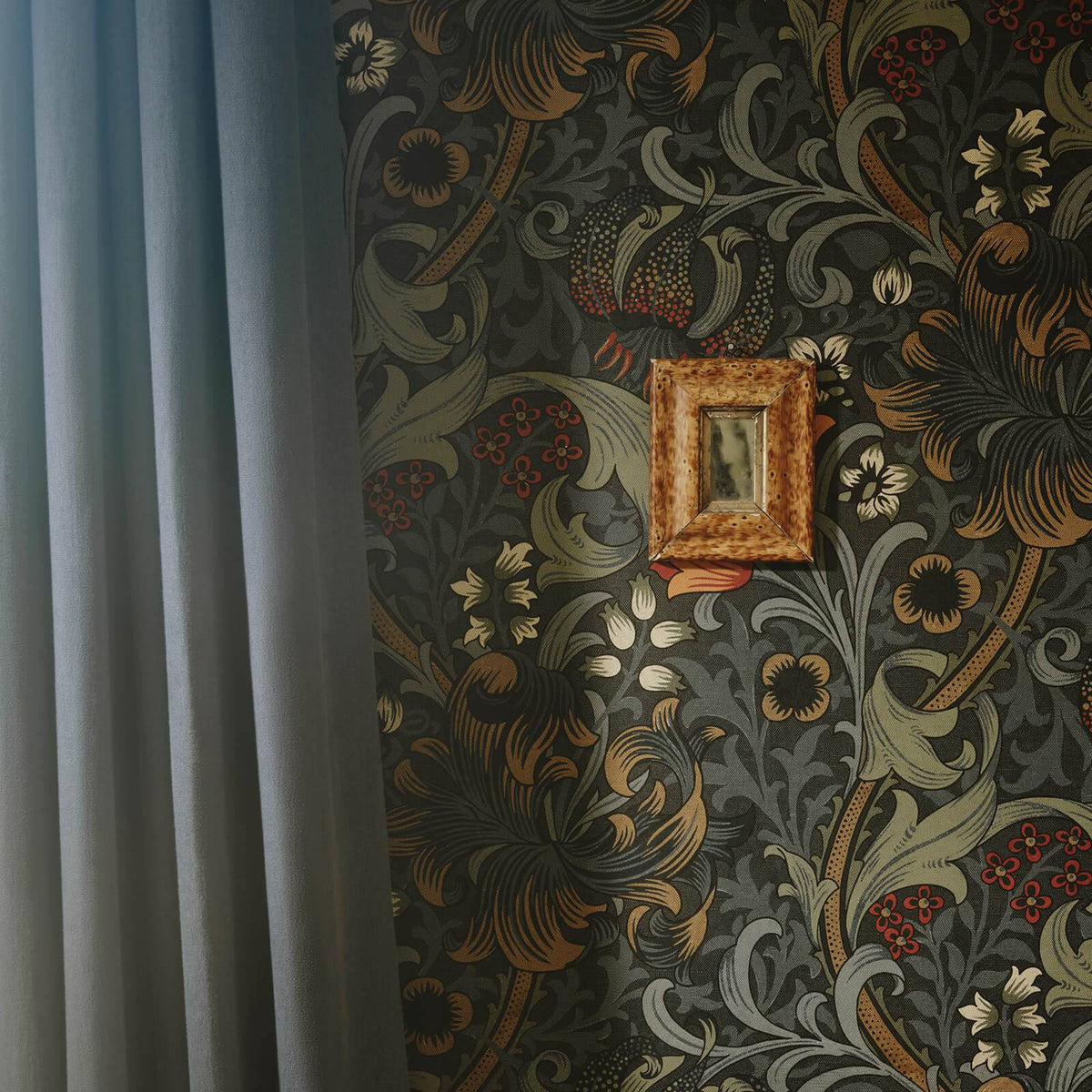 The Gilded Petal | Midnight Blue Luxe — hung-wall roomshot