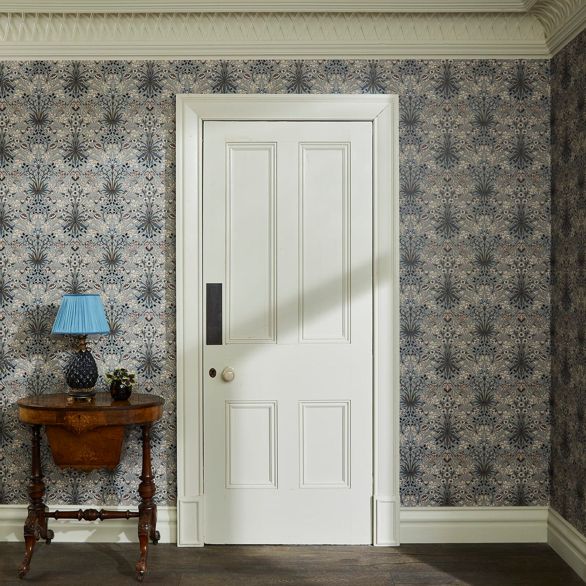 The Hyacinth Hall | Dove Grey Luxe — hung-wall roomshot