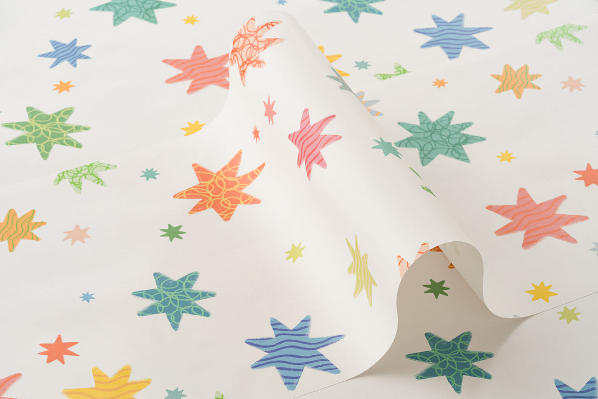Roll of The Little Constellation wallpaper in soft white