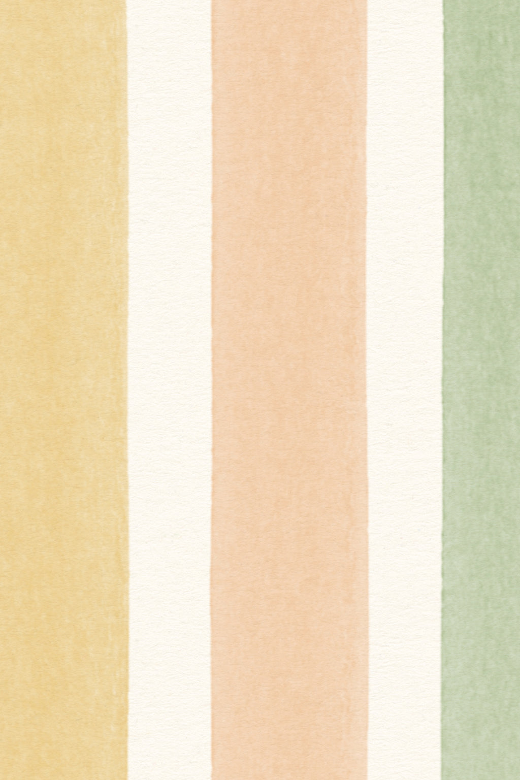 Close-up of The Macaron Stripe mural in peach and mint showing the soft watercolour stripes in detail