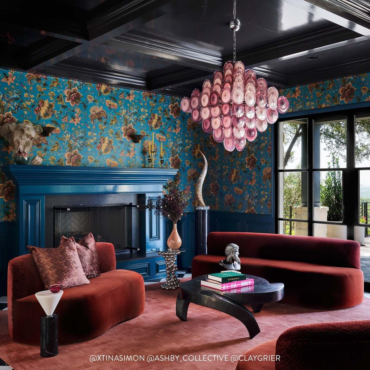 The Majorelle Court | Azure Luxe — hung-wall roomshot