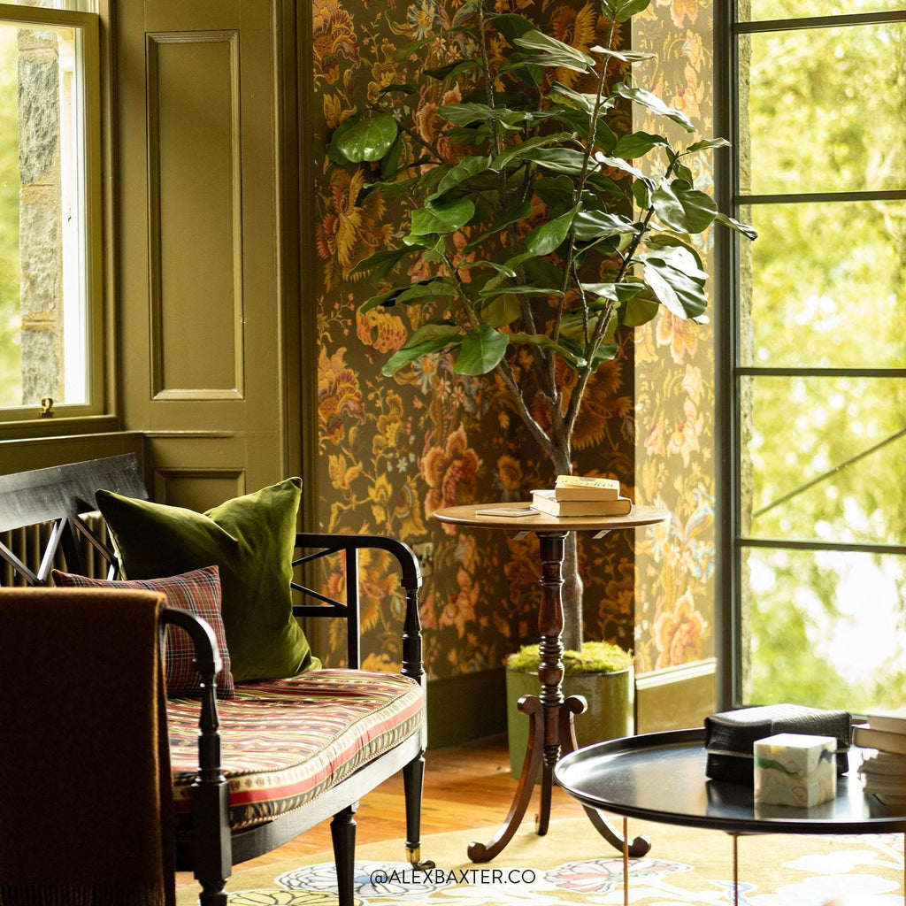 The Majorelle Court | Moss Green Luxe — hung-wall roomshot