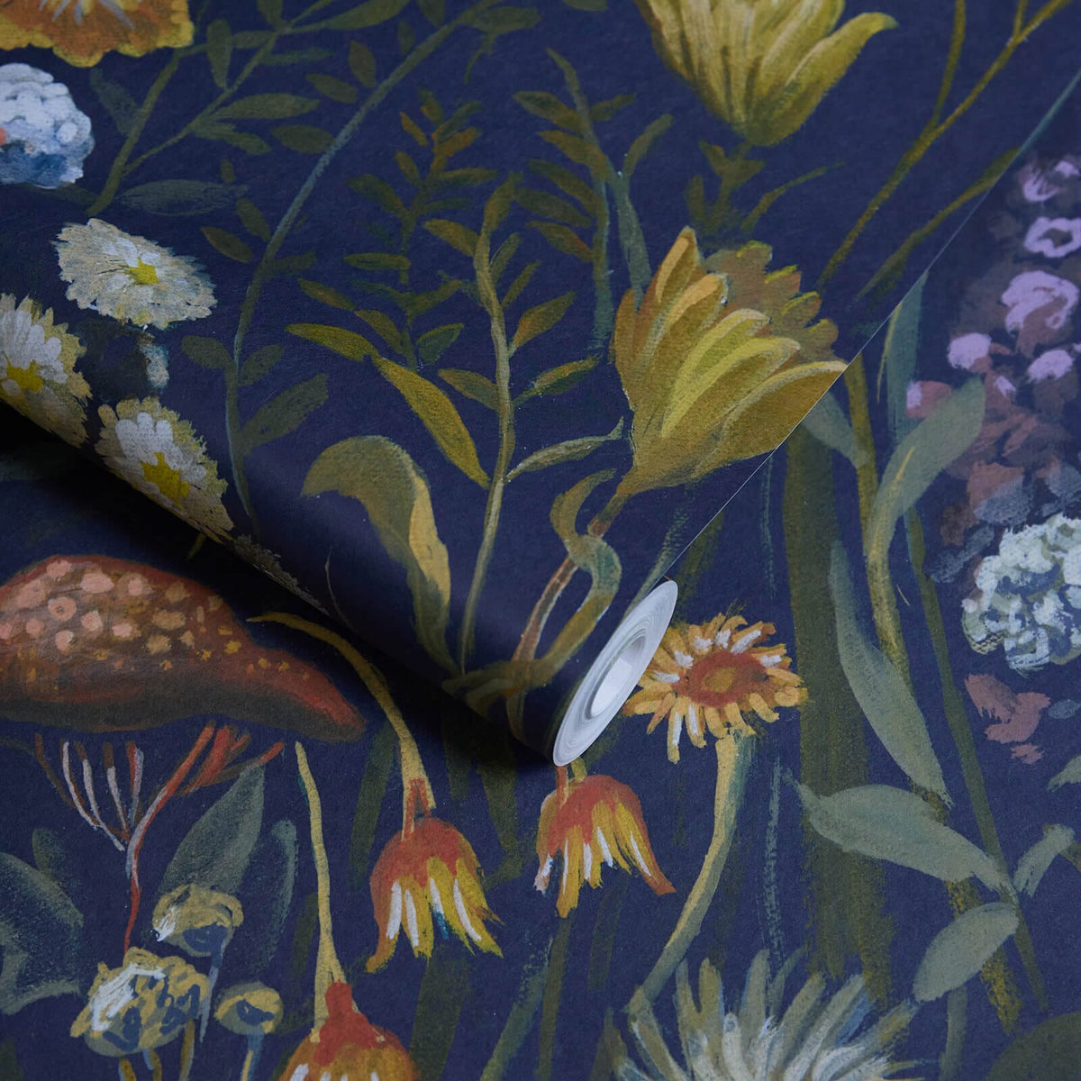 The Meadow Script | Galaxias Blue Luxe — hung-wall roomshot