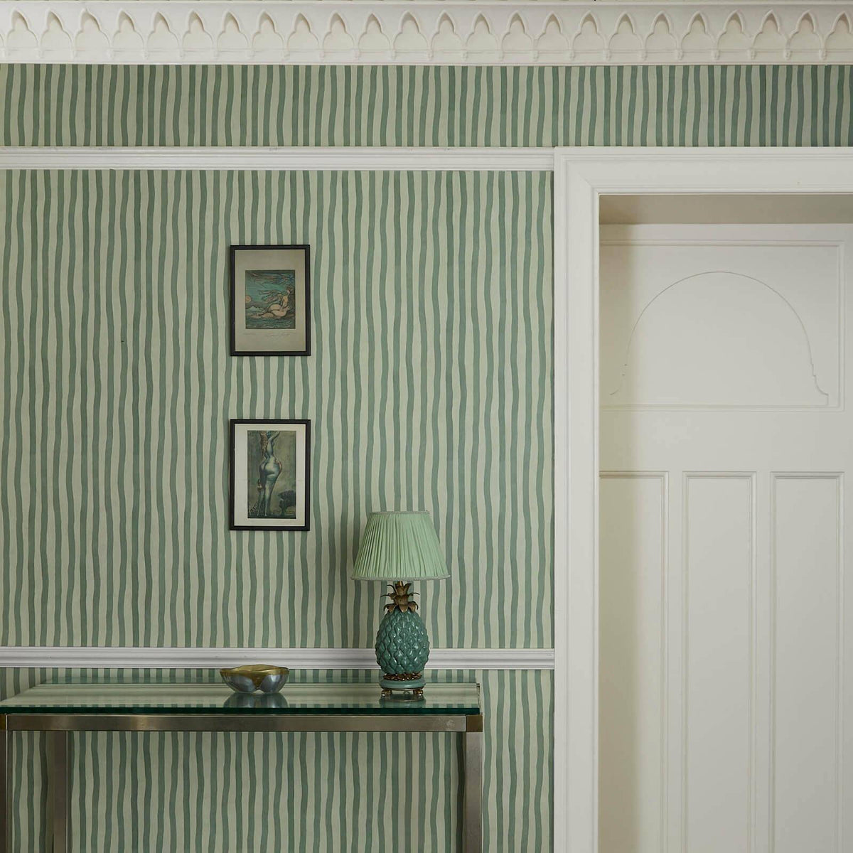 The Painter Lane | Opal Mist Luxe — hung-wall roomshot