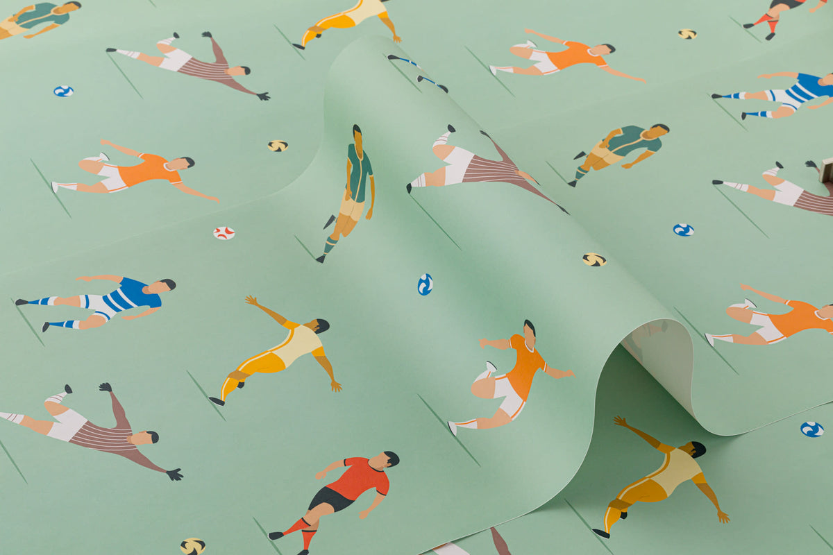 Roll of The Pitchside Club wallpaper in pitch green