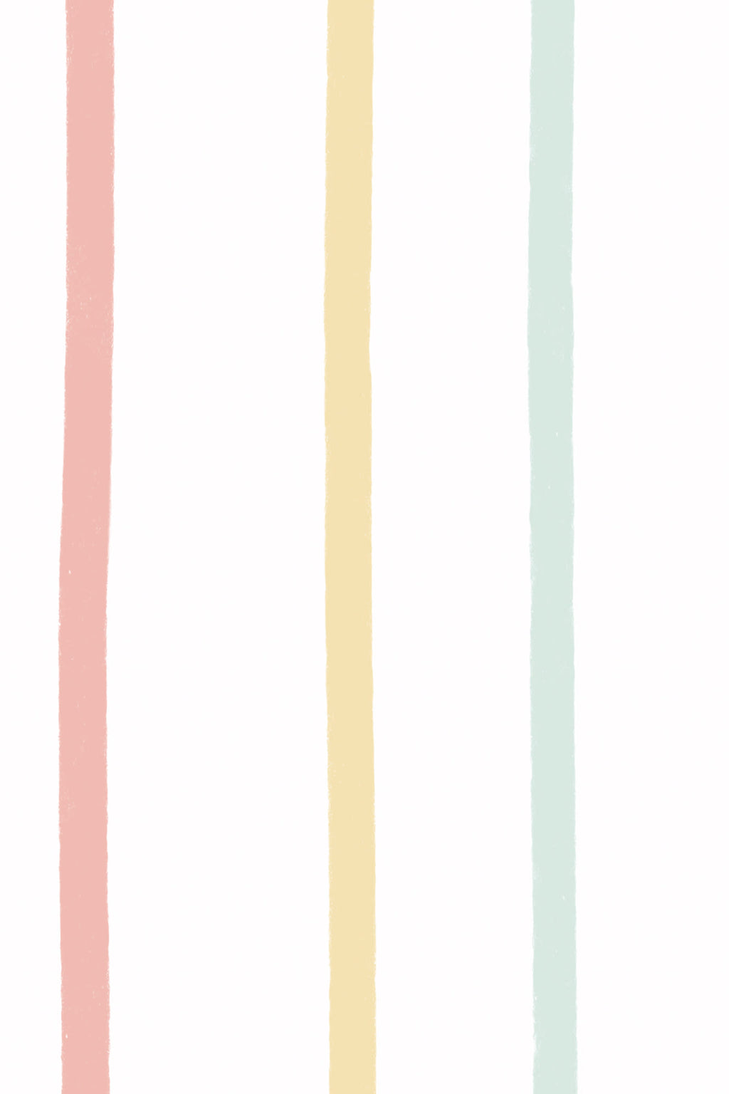 Close-up of The Ribbon Lane wallpaper in sorbet pastel showing the soft vertical stripes in detail