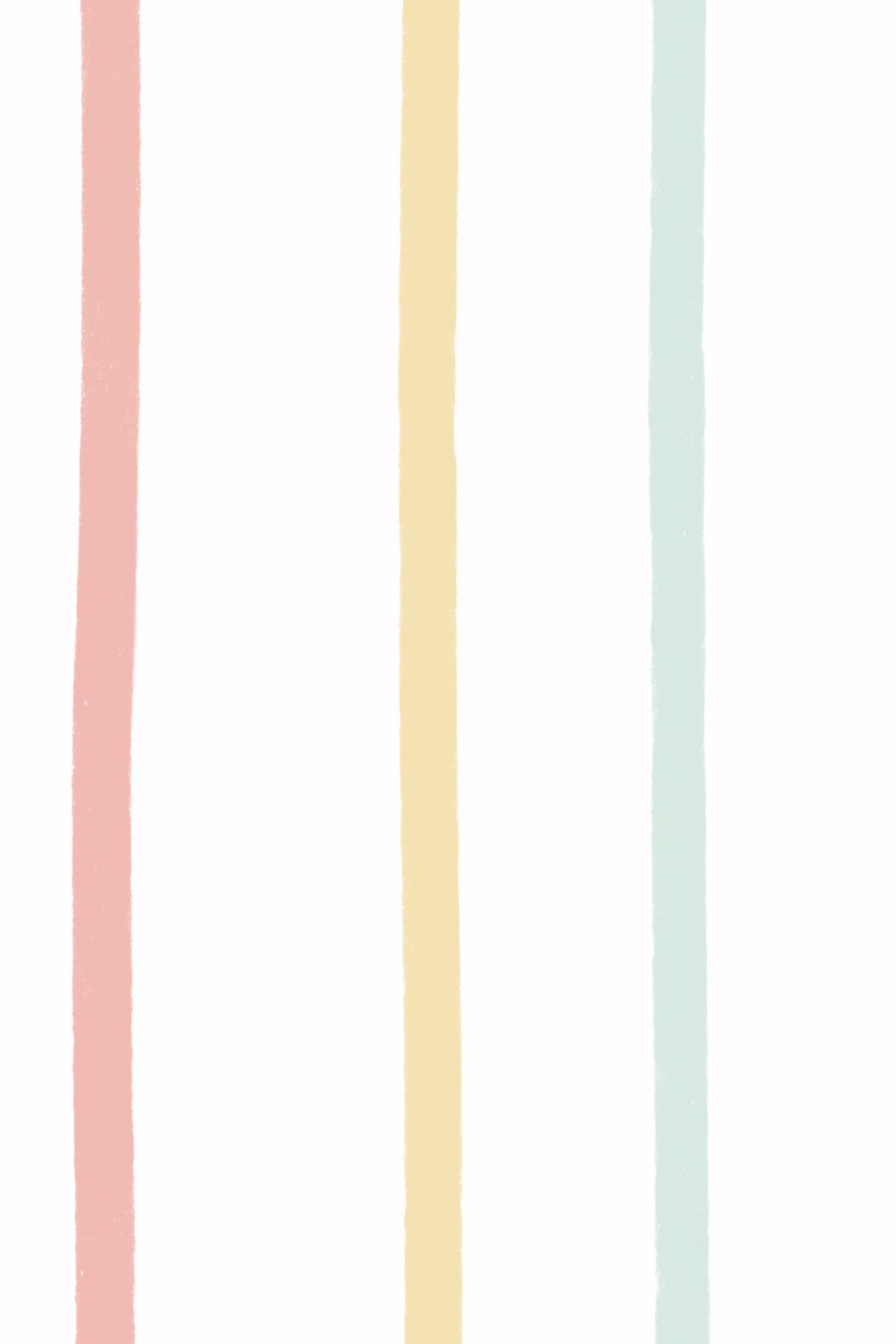 Close-up of The Ribbon Lane wallpaper in sorbet pastel showing the soft vertical stripes in detail