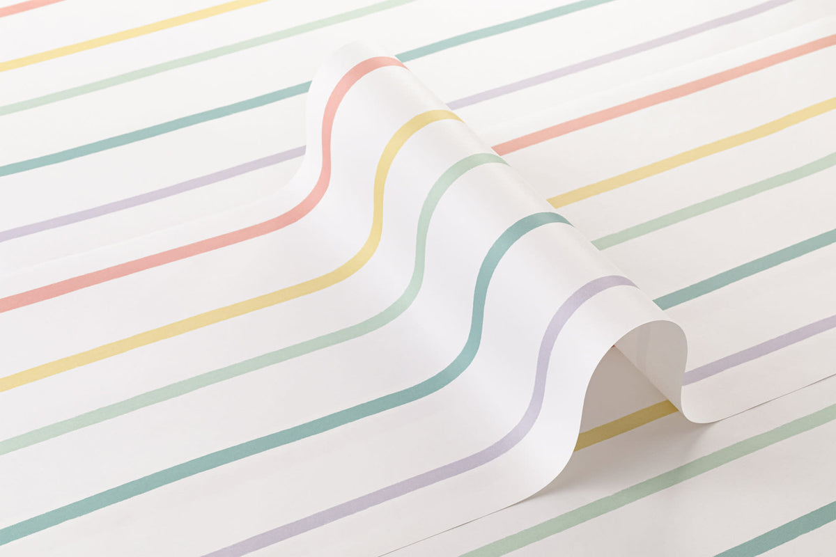 Roll of The Ribbon Lane wallpaper in sorbet pastel
