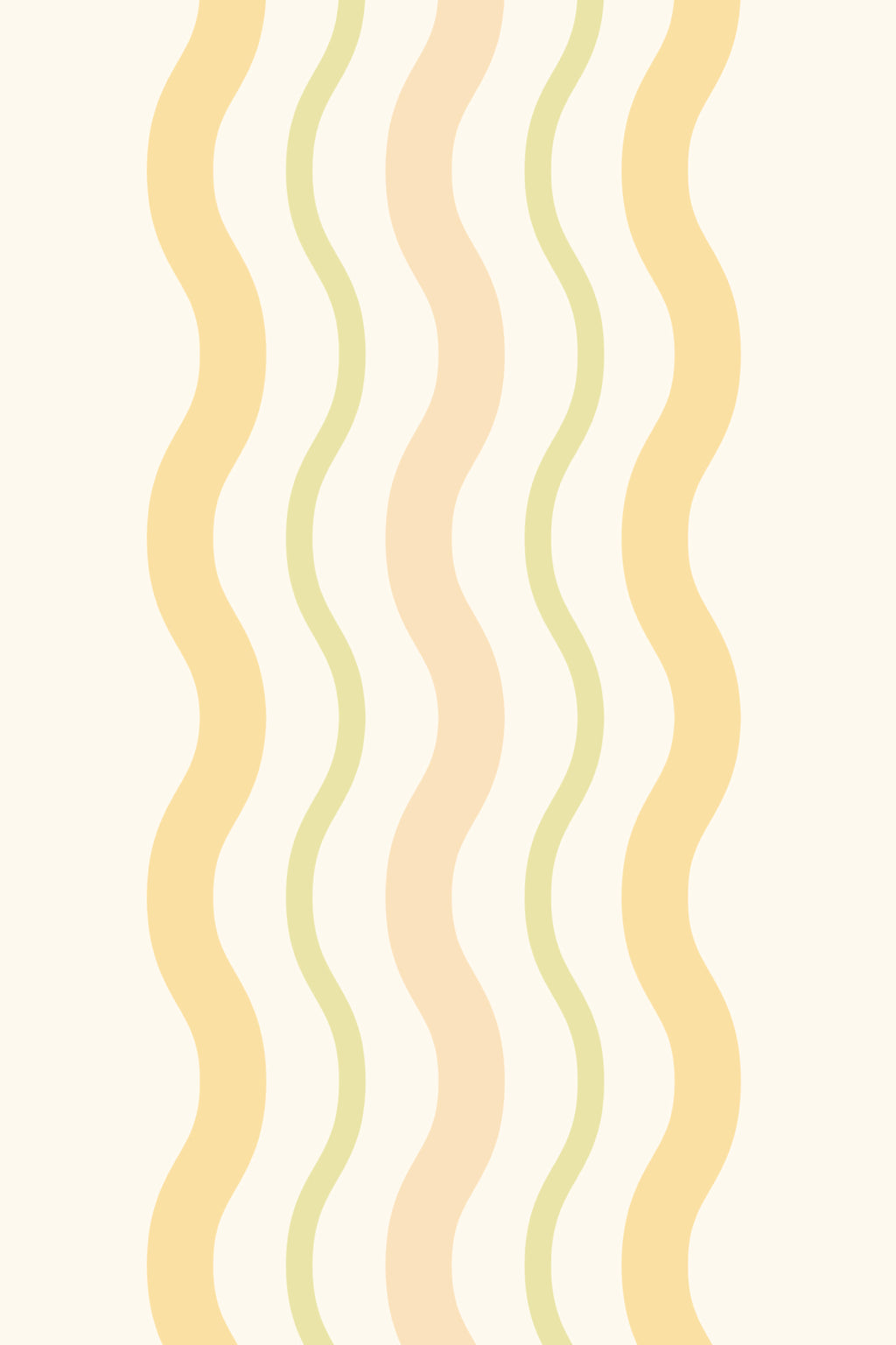 Close-up of The Ripple Trim wallpaper in buttercup yellow showing the rippling stripes in detail