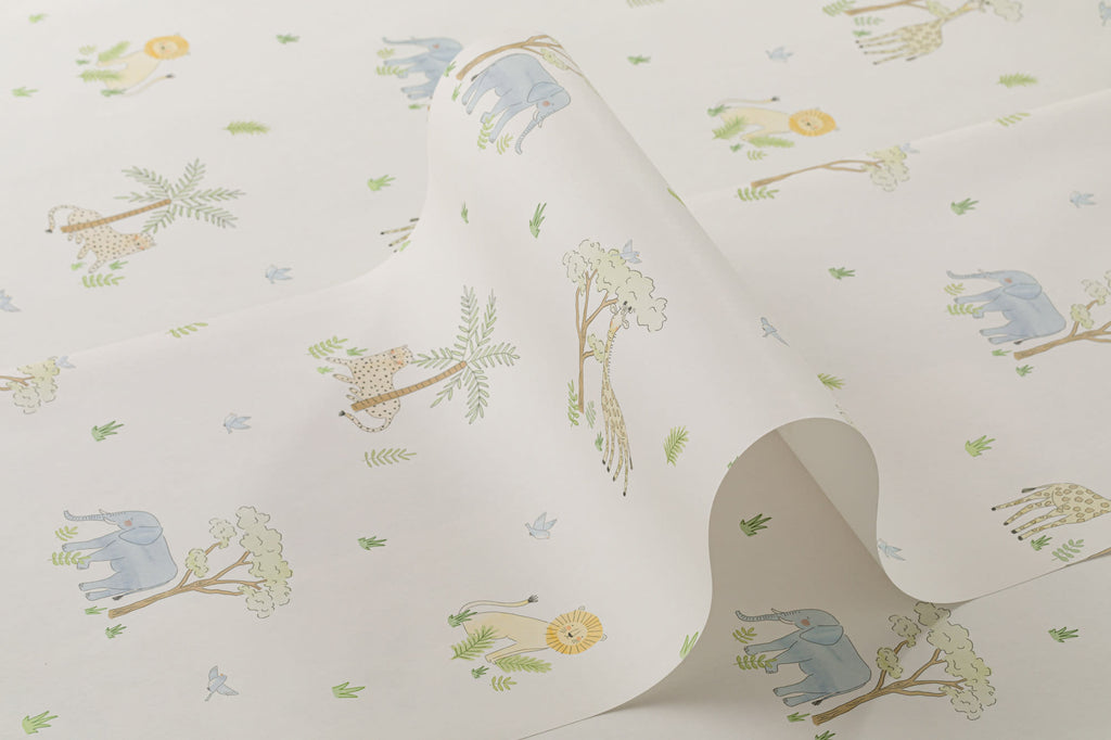 Roll of The Savanna Parade wallpaper in pastel neutral