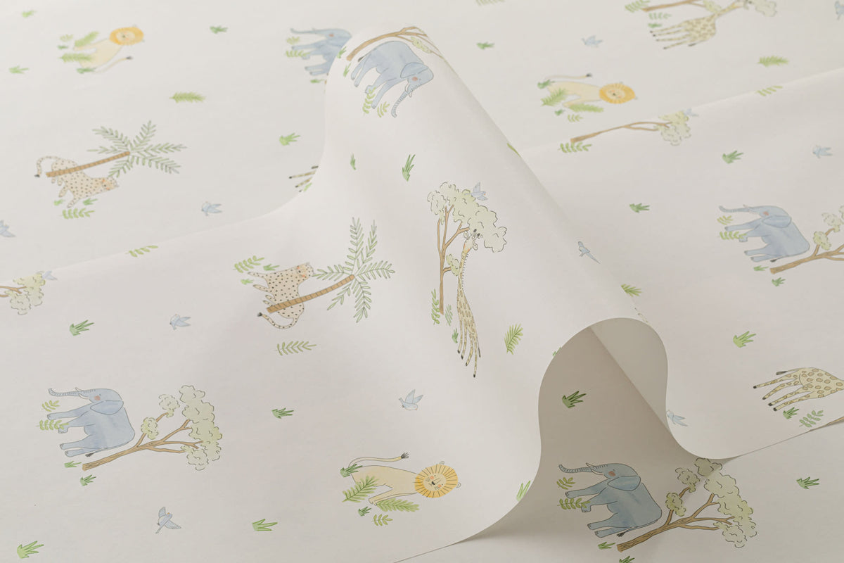 Roll of The Savanna Parade wallpaper in pastel neutral