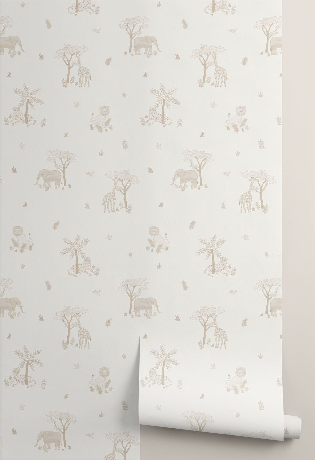 Roll of The Savanna Parade wallpaper in warm sand