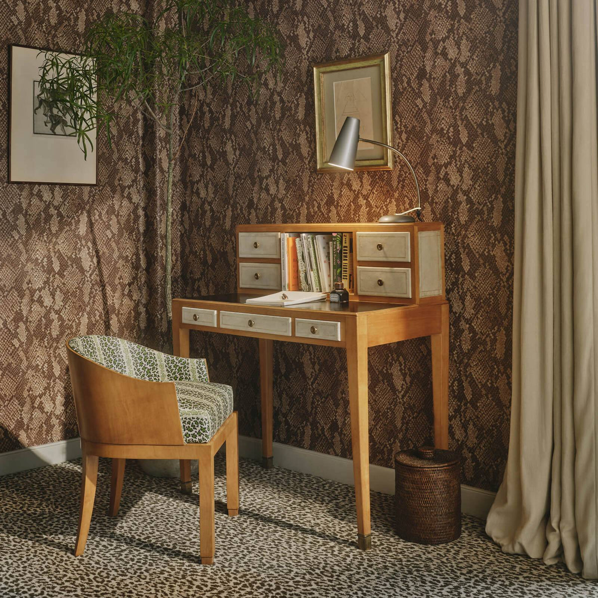 The Serpent Court | Cocoa Luxe — hung-wall roomshot