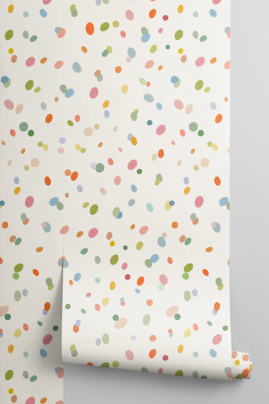Roll of The Sherbet Confetti wallpaper in pastel multi, another angle