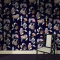 The Theatre Stripe | Midnight Blue Luxe — hung-wall roomshot