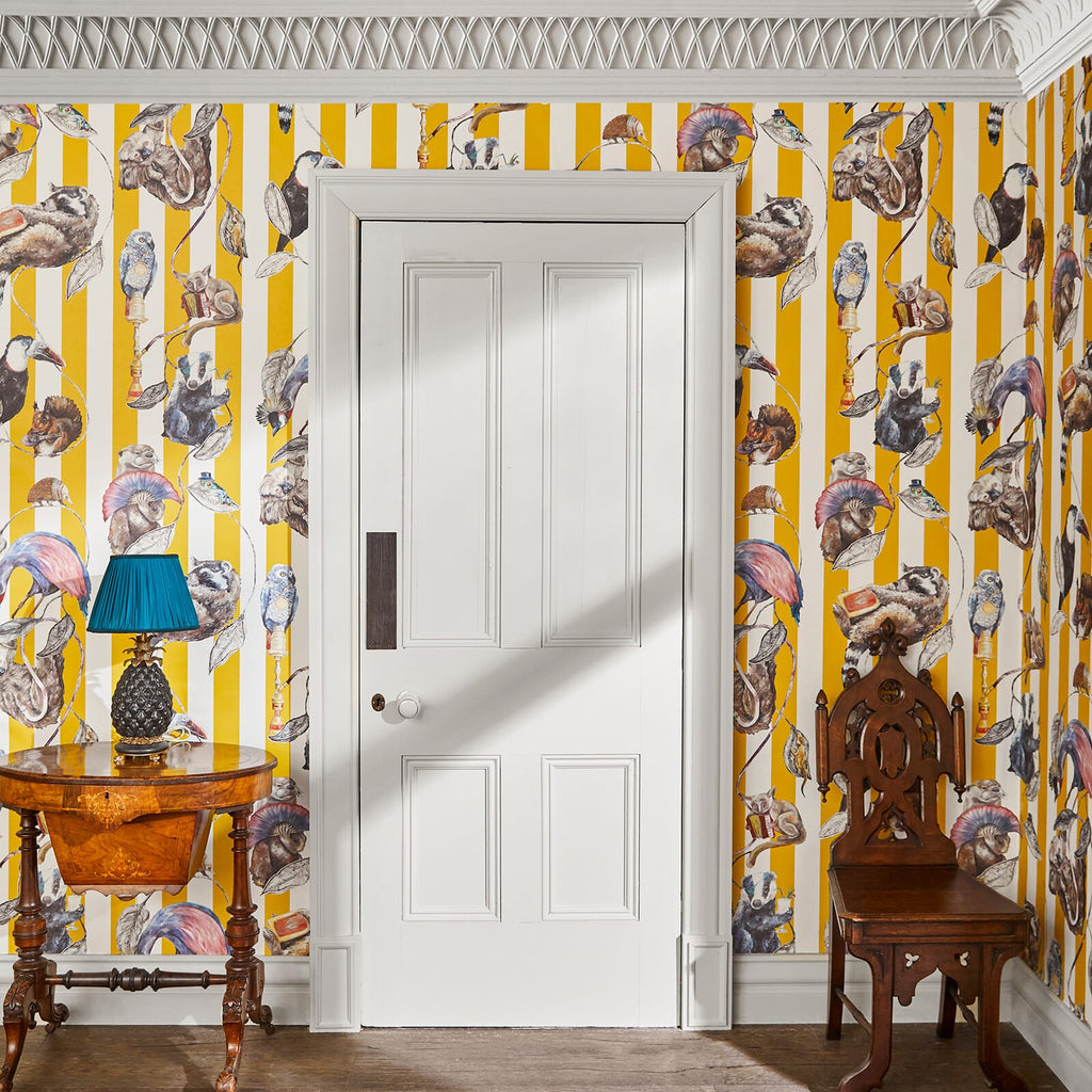 The Theatre Stripe | Ochre Stripe Luxe — hung-wall roomshot