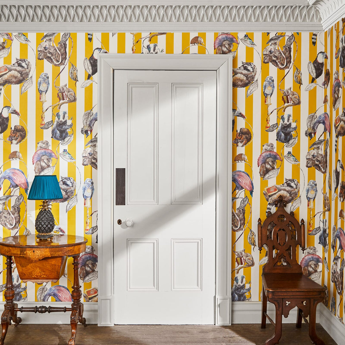 The Theatre Stripe | Ochre Stripe Luxe — hung-wall roomshot