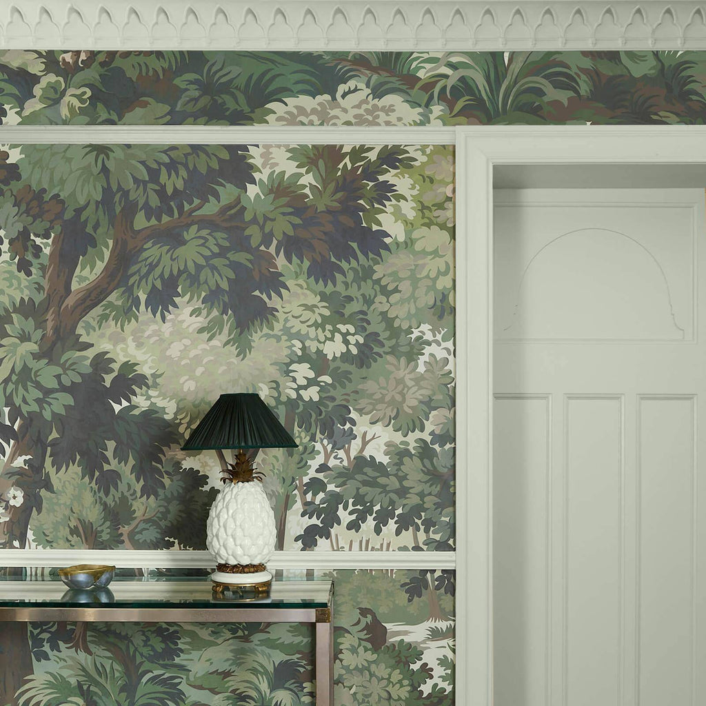 The Timber Canopy | Leaf Green Luxe — hung-wall roomshot