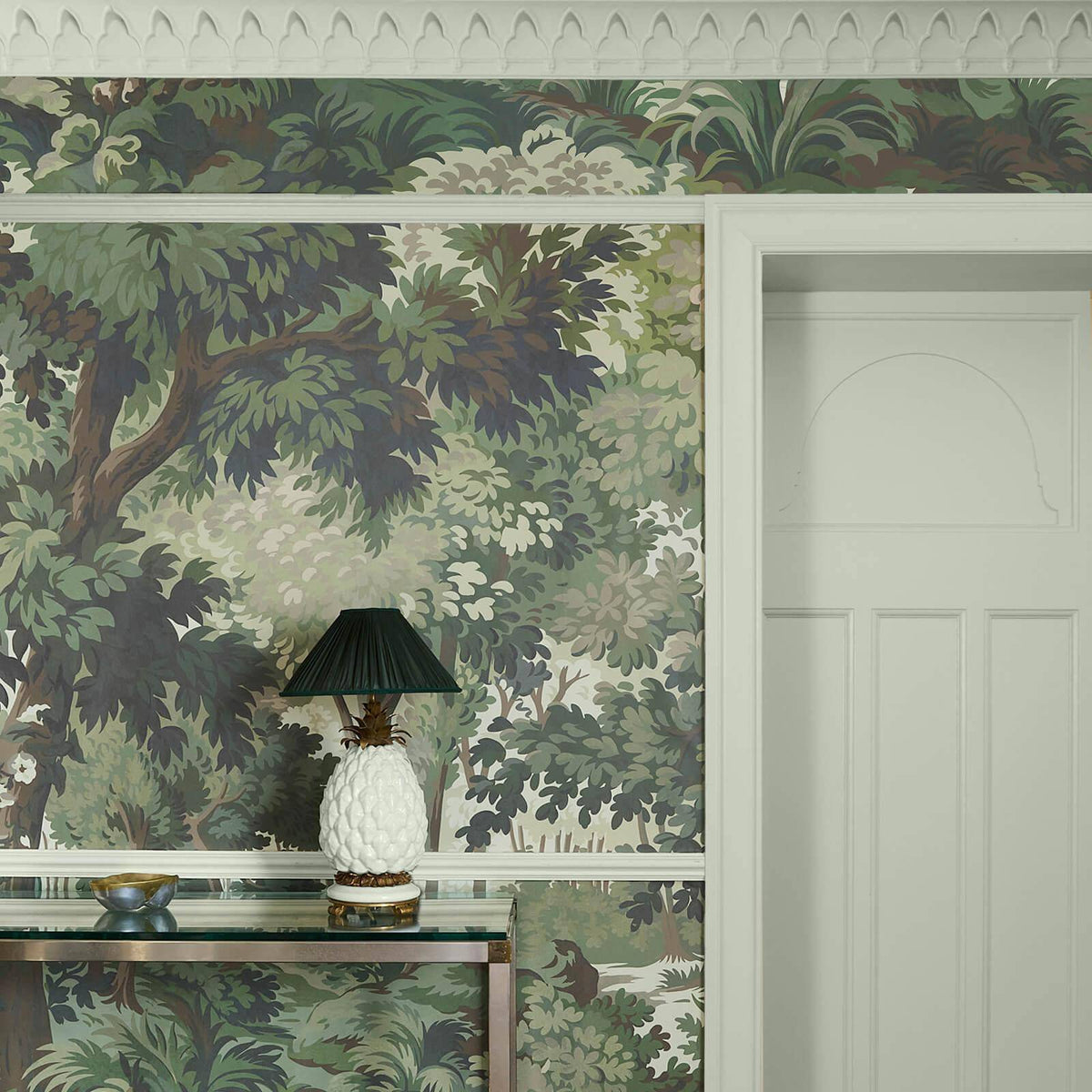 The Timber Canopy | Leaf Green Luxe — hung-wall roomshot