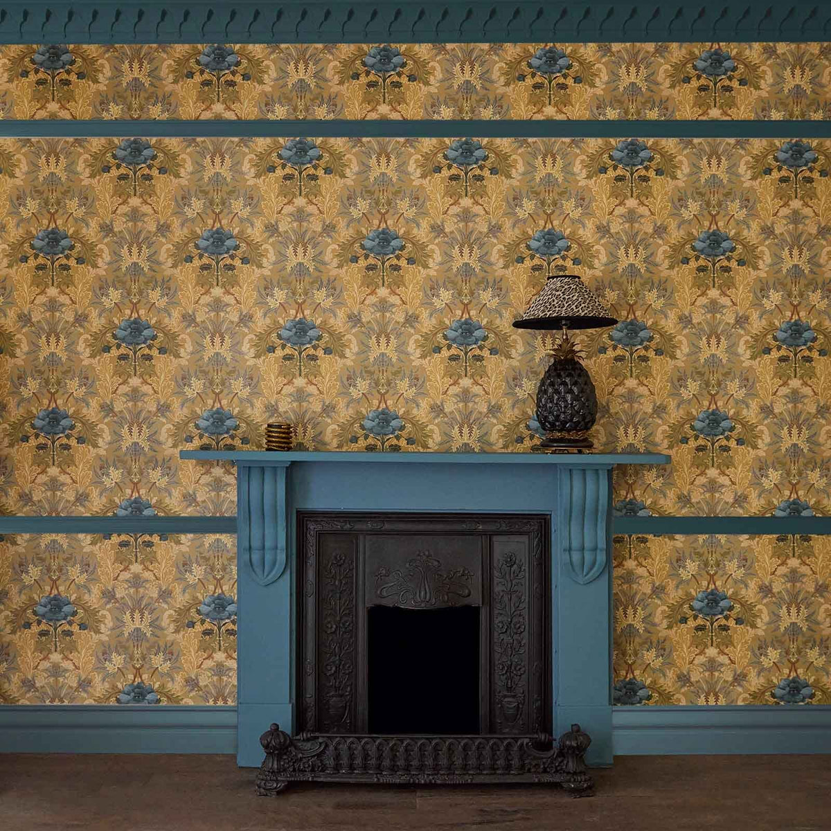 The Weeping Rose | Aurelian Gold Luxe — hung-wall roomshot
