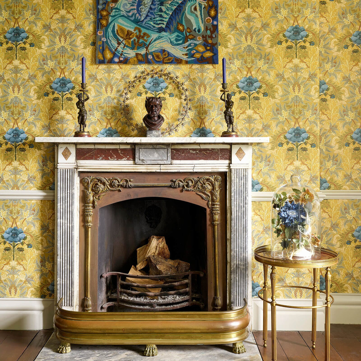 The Weeping Rose | Aurelian Gold Luxe — hung-wall roomshot