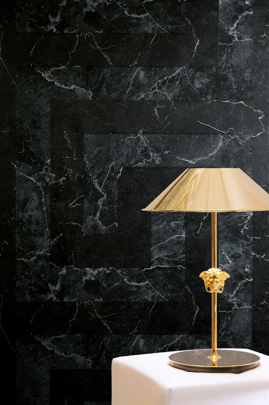 The Versace Greek Key | Charcoal Onyx Luxe