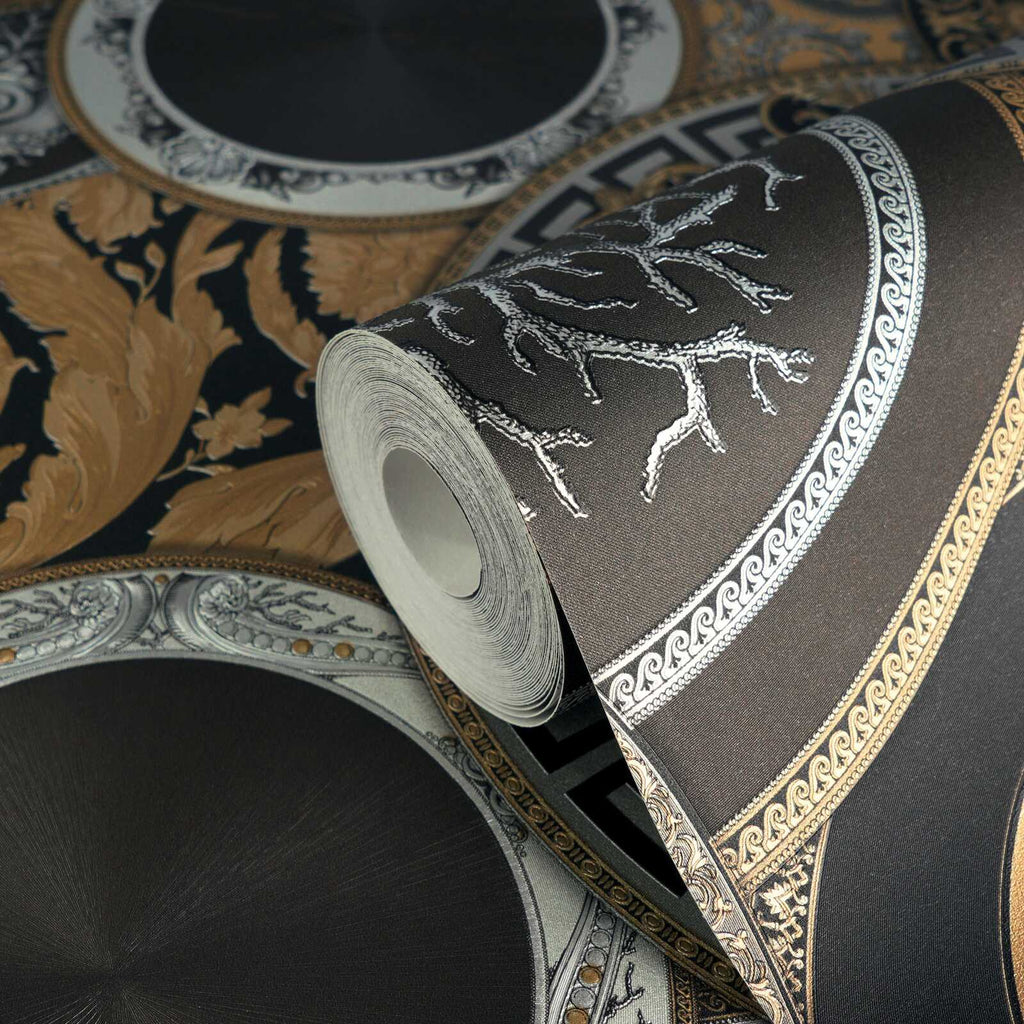 The Versace Medallion | Smoked Black & Metallic Gold Luxe