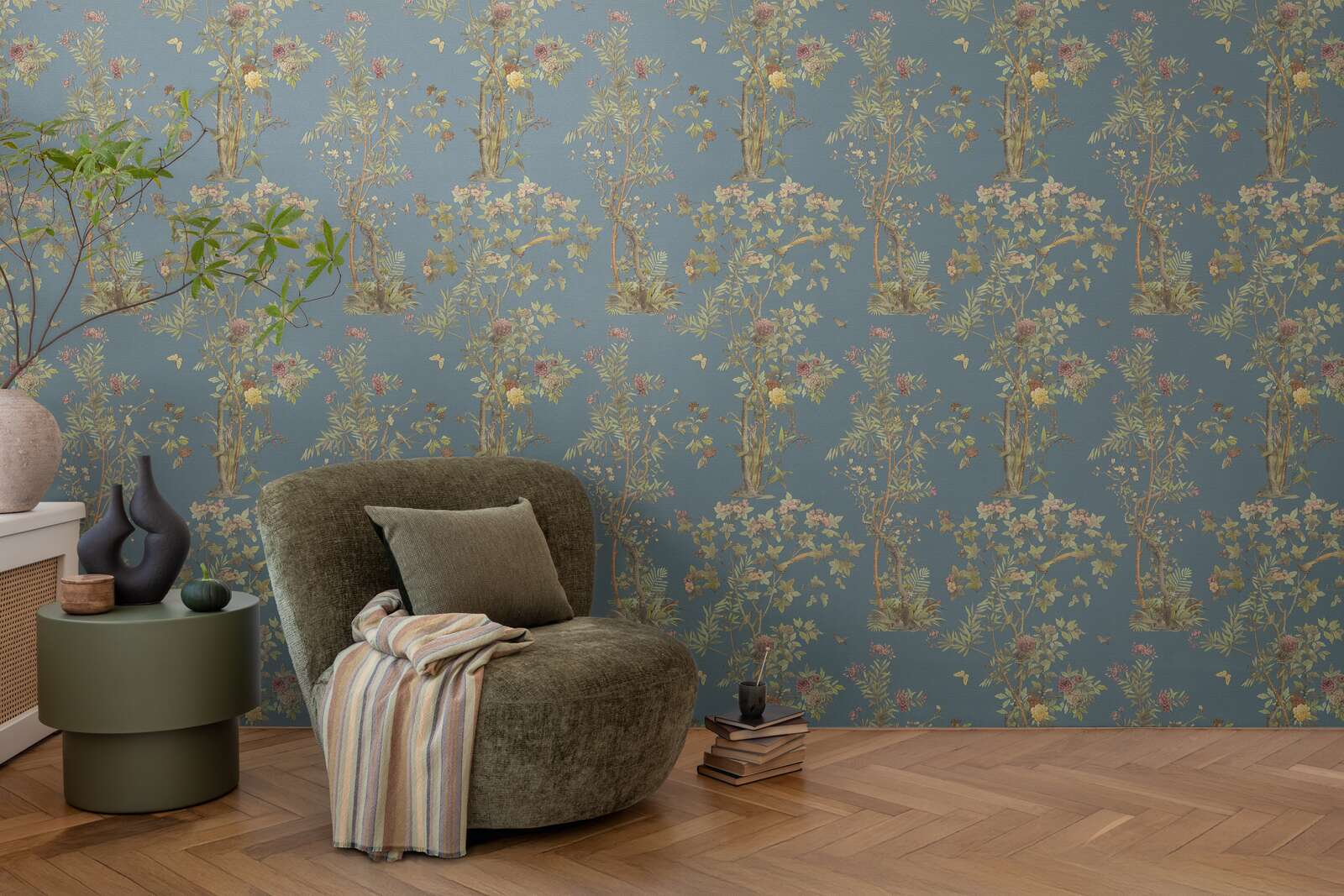 The Windsor Chinoiserie | Vintage Slate Blue Luxe